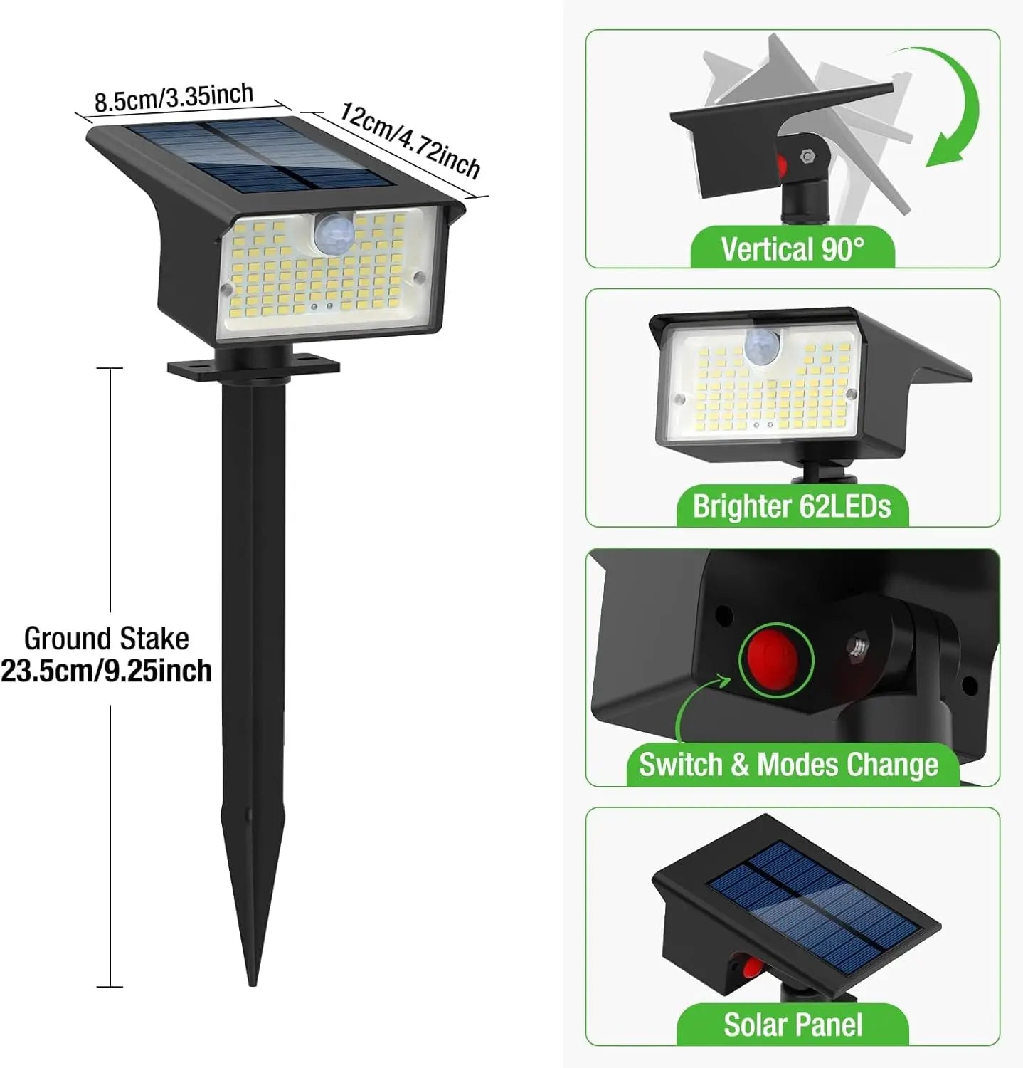 Motion Sensor Solar Spot Lights