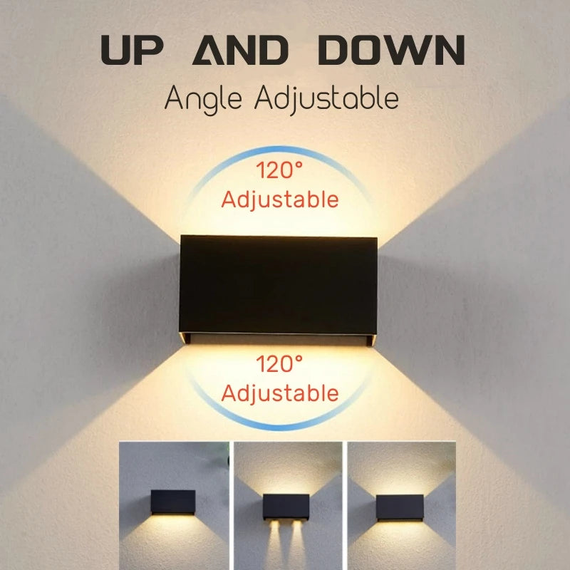 Motion Sensor LED Wall Lamp Outdoor Waterproof IP65 Up Down Sconce