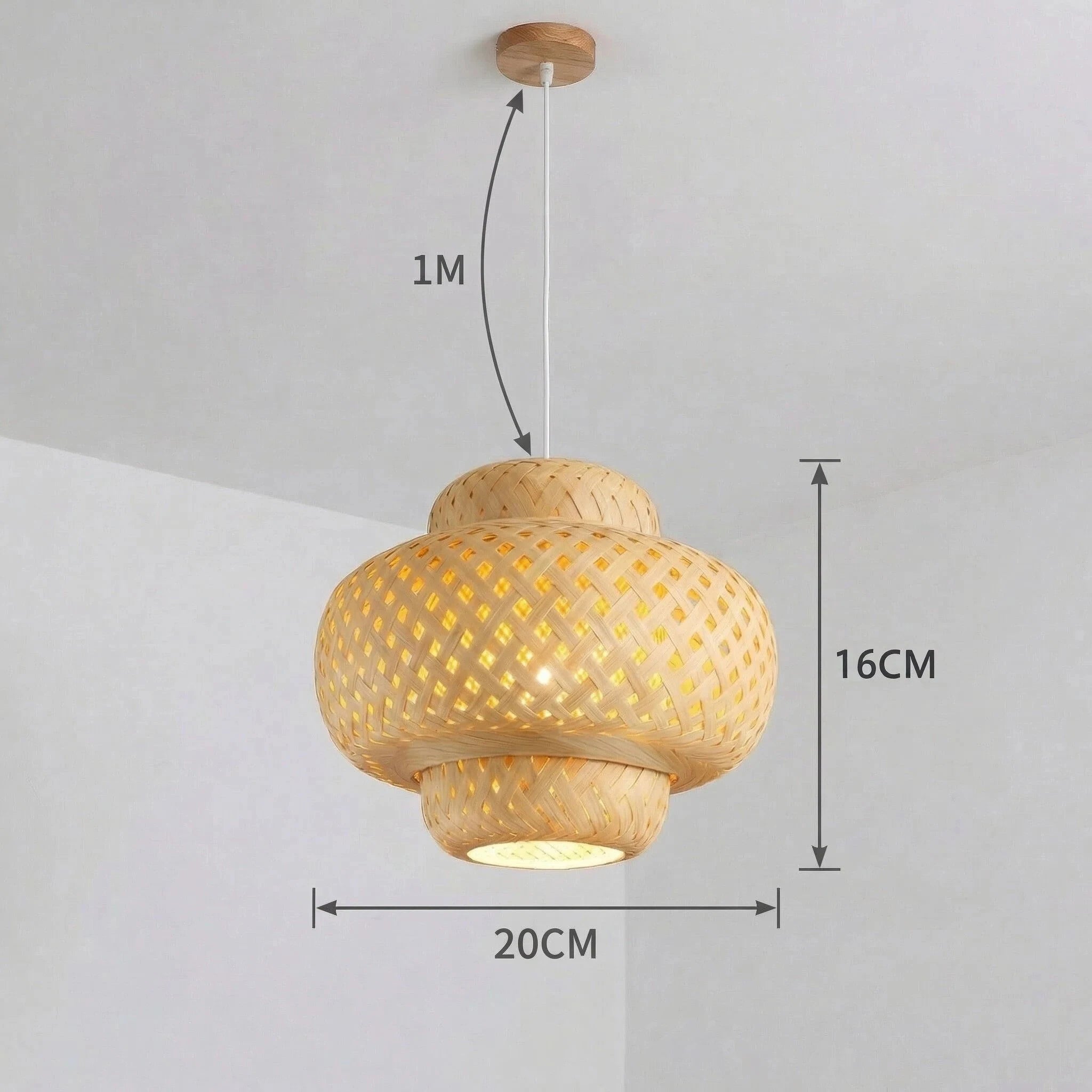 Hand Woven Bamboo Pendant Light