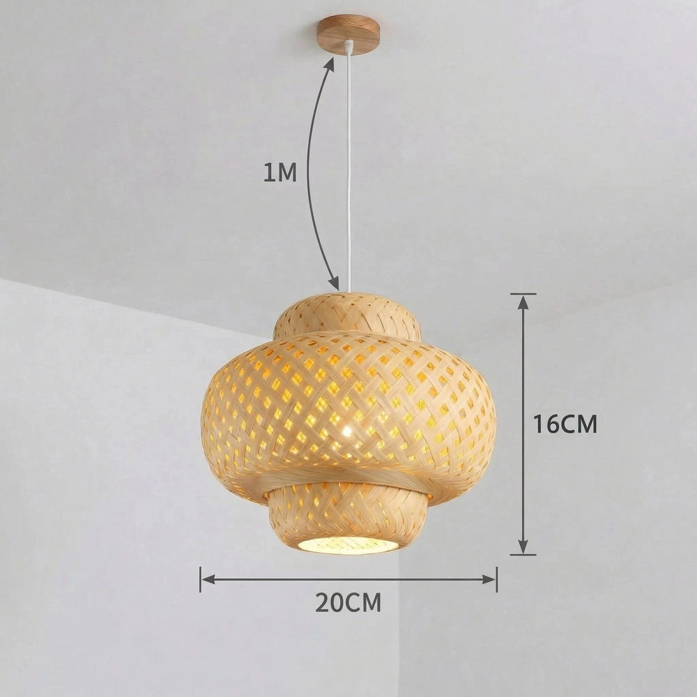 Hand Woven Bamboo Pendant Light