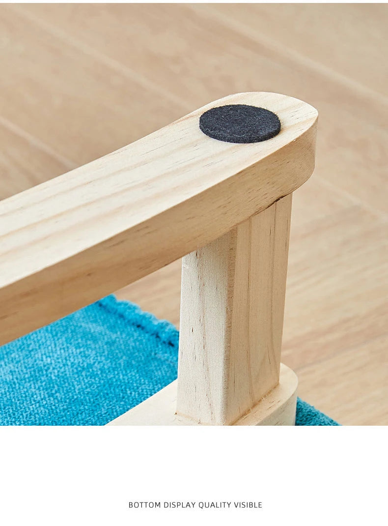 Solid Wood Shoe Changing Stool, Low Foot Rest
