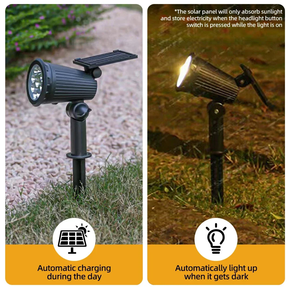 Adjustable Solar Landscape Spotlight