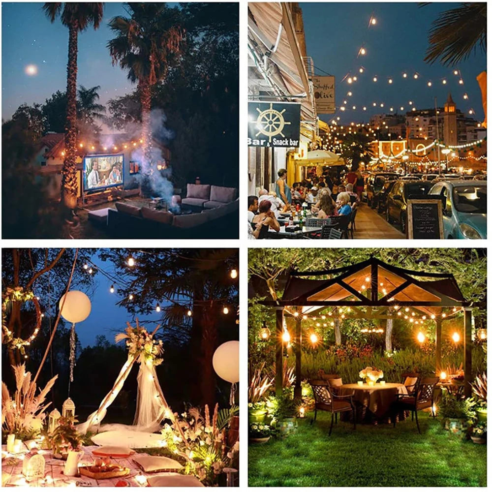Solar G40 Globe Patio String Lights