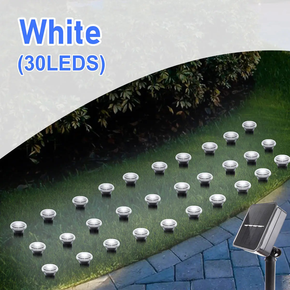 Solar LED Garden Pathway Light 15/30LEDS 8 Modes Outdoor Waterproof