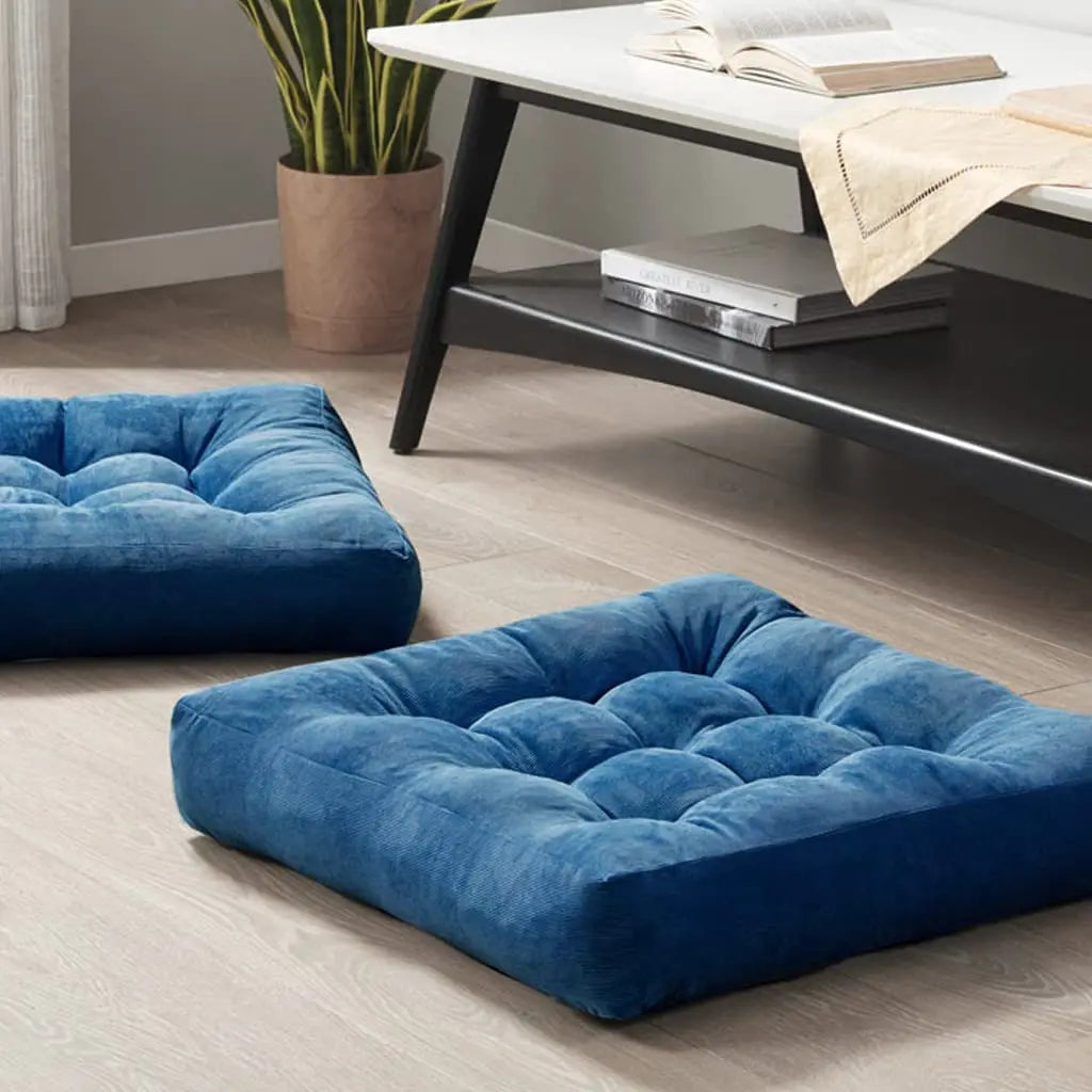 Corduroy Tufted Square Floor Cushion