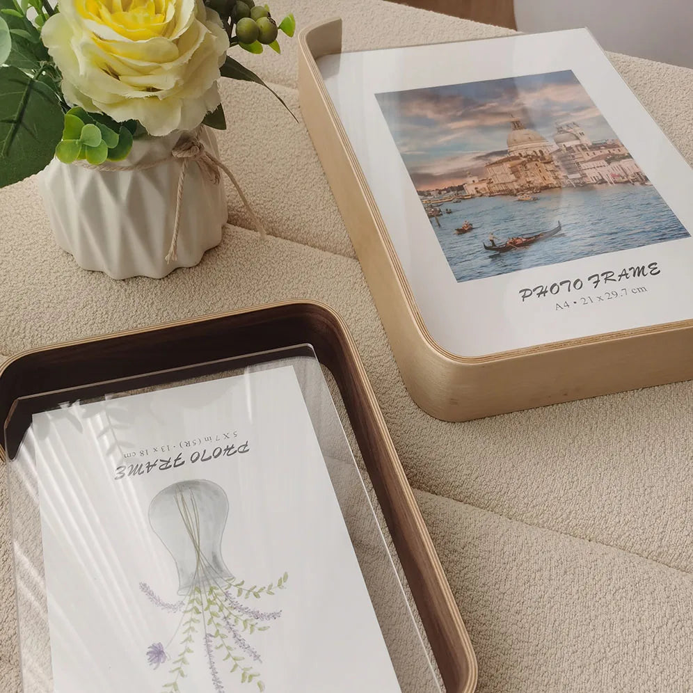 Bent Wood And Acrylic Photo Frame