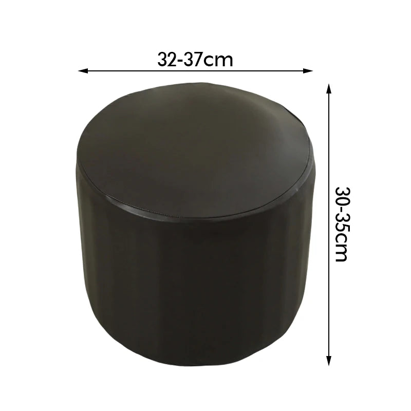 Stretch PU Leather Ottoman Cover