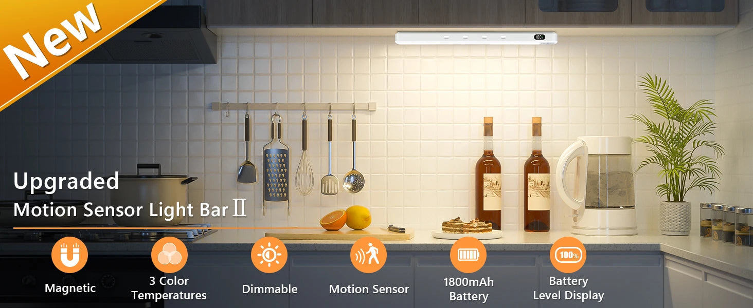 Rechargeable Under Cabinet Light Bar