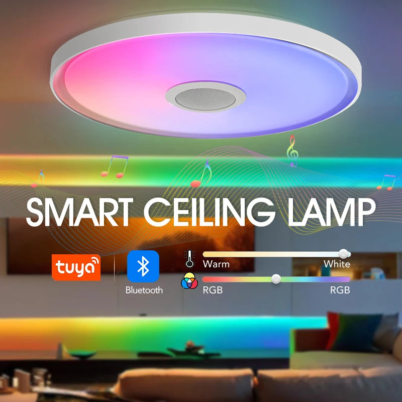 LED Smart Ceiling Lamps RGB APP Remote Control Dimming Modern