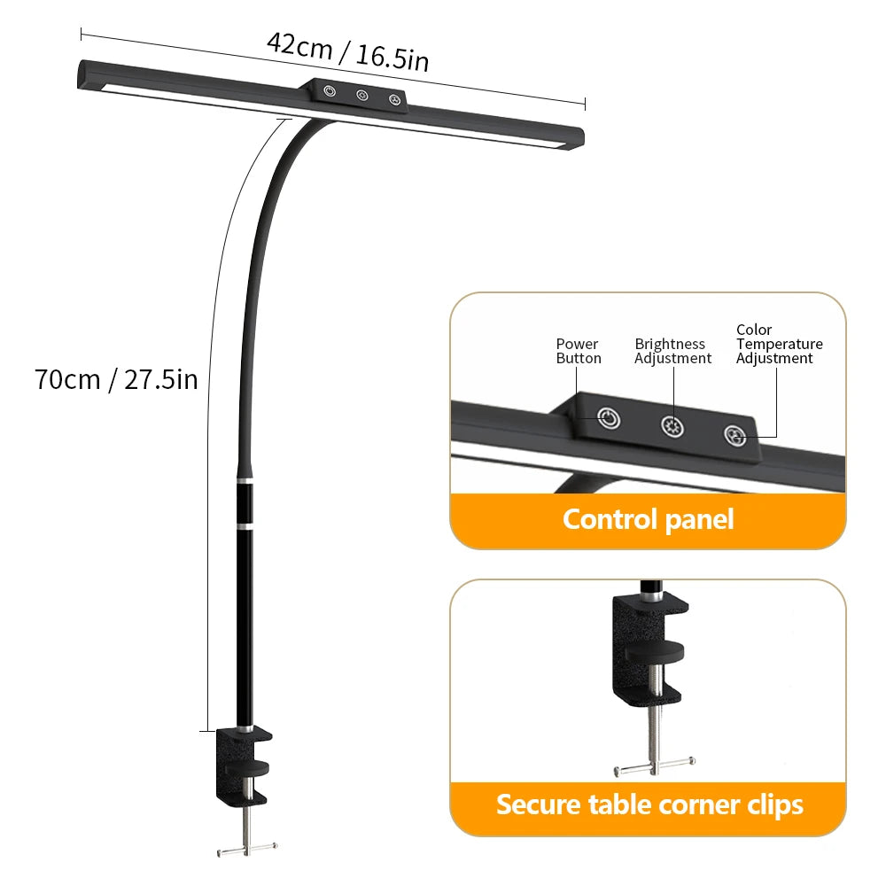 Eye-Care Metal Clip Lamp