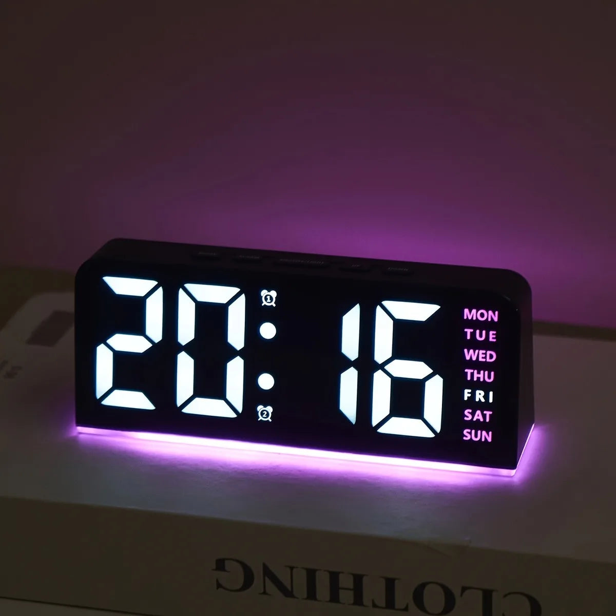 LED Alarm Clock Night Light