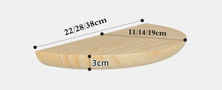 Half Round Floating Wall Shelf