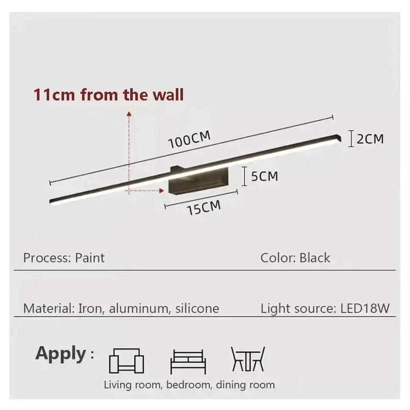 Long Strip LED Mirror Light