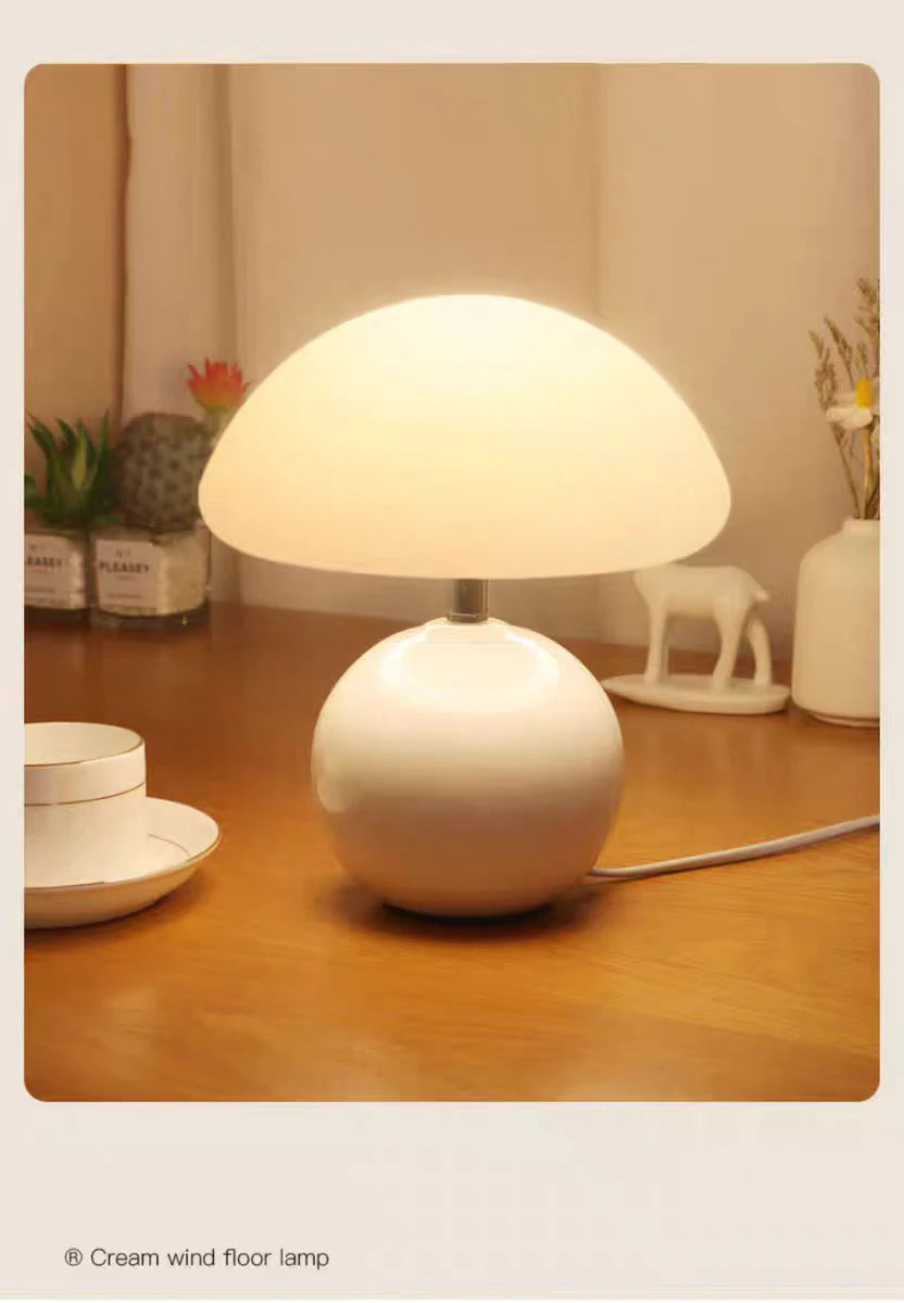 Ceramic Mushroom Bedside Table Lamp
