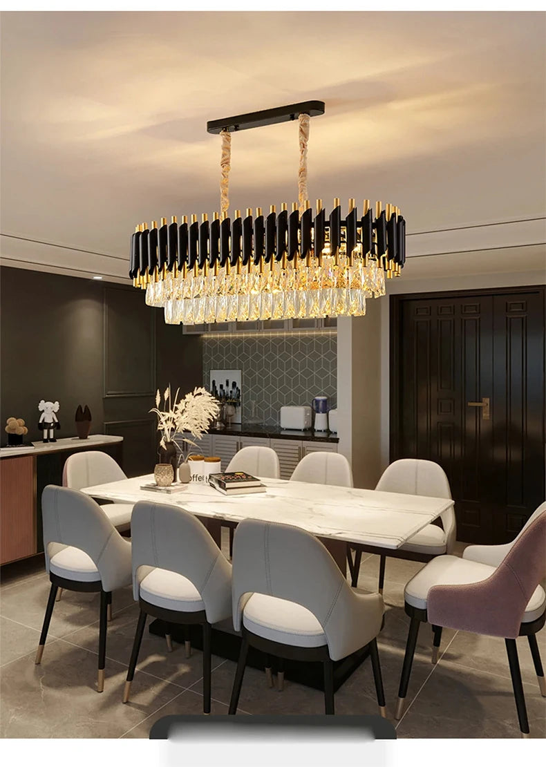 Luxury Crystal Ceiling Chandelier Lighting Modern Living Room Lights