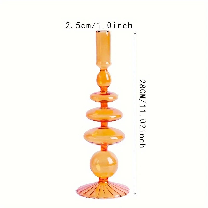 Nordic Glass Candle Holder Vase