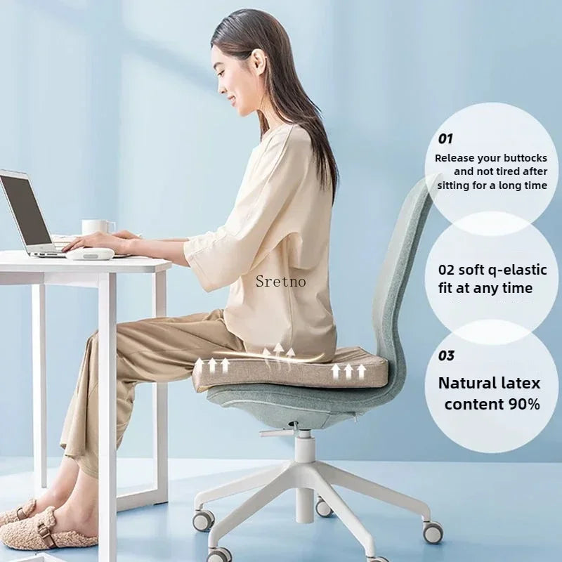 Natural Latex Cushion Student Classroom Stool Cushions Thickened Office Chair Cushion Sofa Floor Cushions Backrest Cojines 50x50