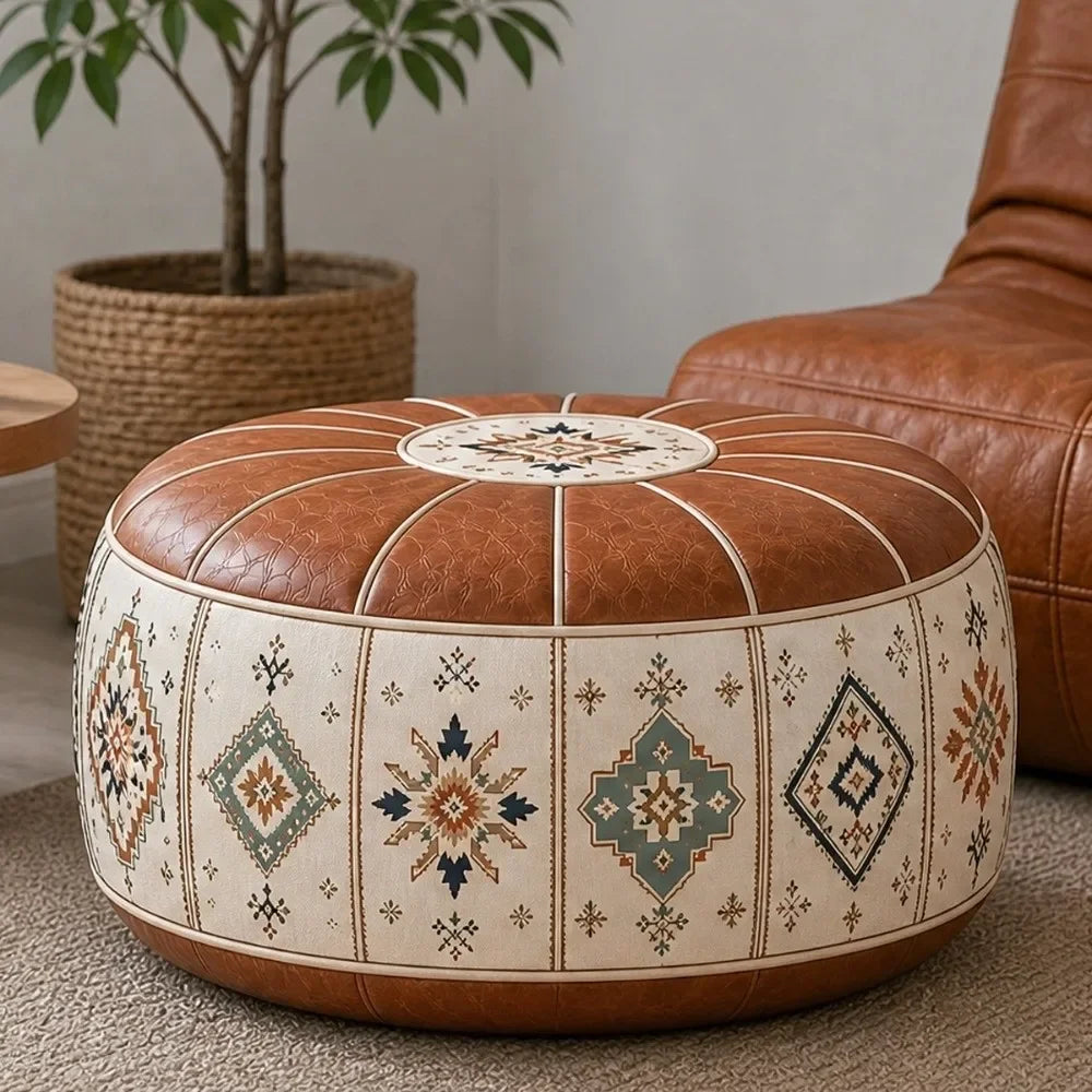 Boho Printed Fillable Storage Pouf