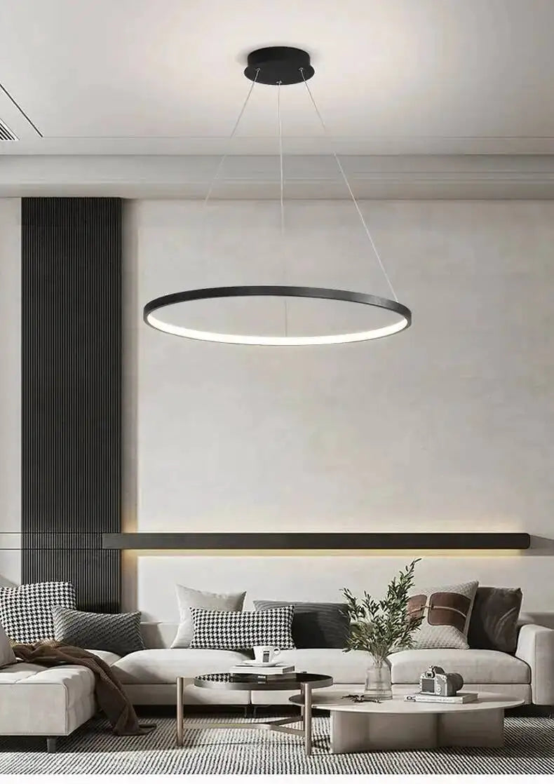 Nordic Aluminium Ring Chandelier