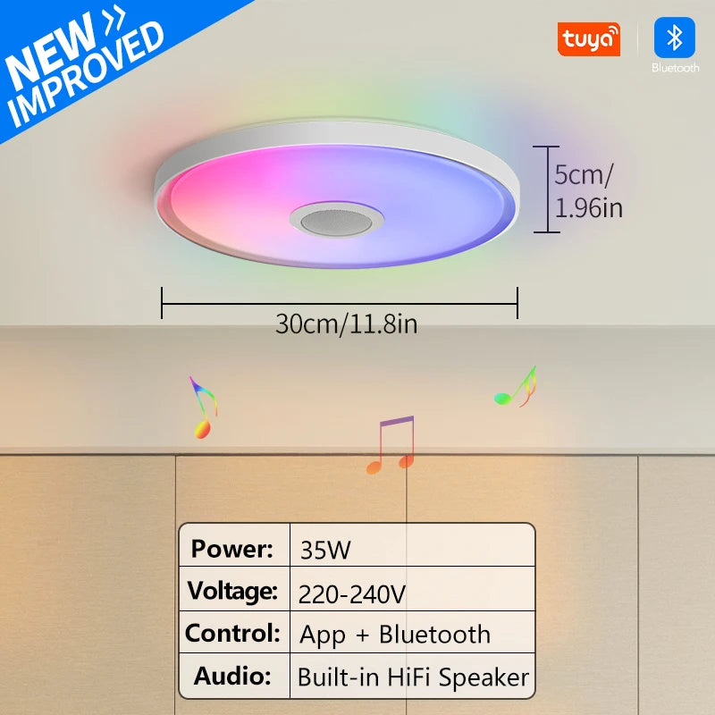 LED Smart Ceiling Lamps RGB APP Remote Control Dimming Modern