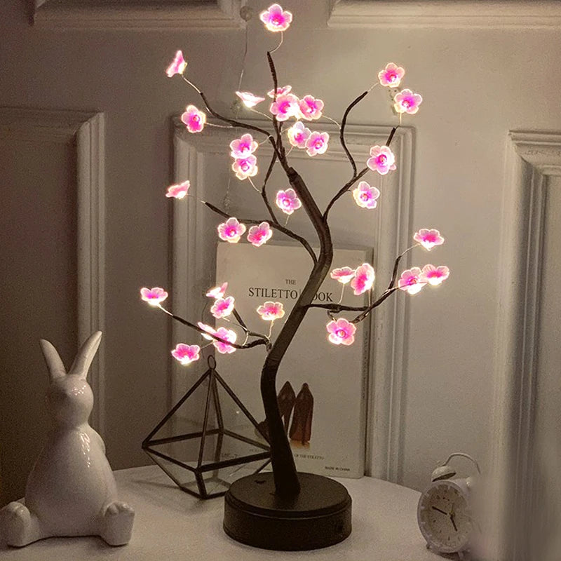 LED Rose Leaf Tree Lamp