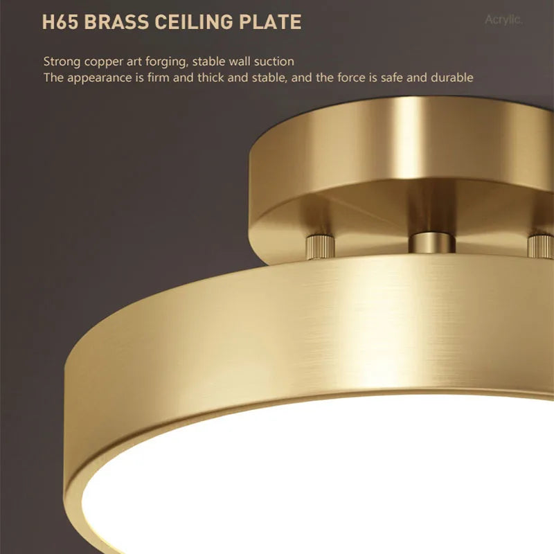 Copper Round LED Ceiling Light