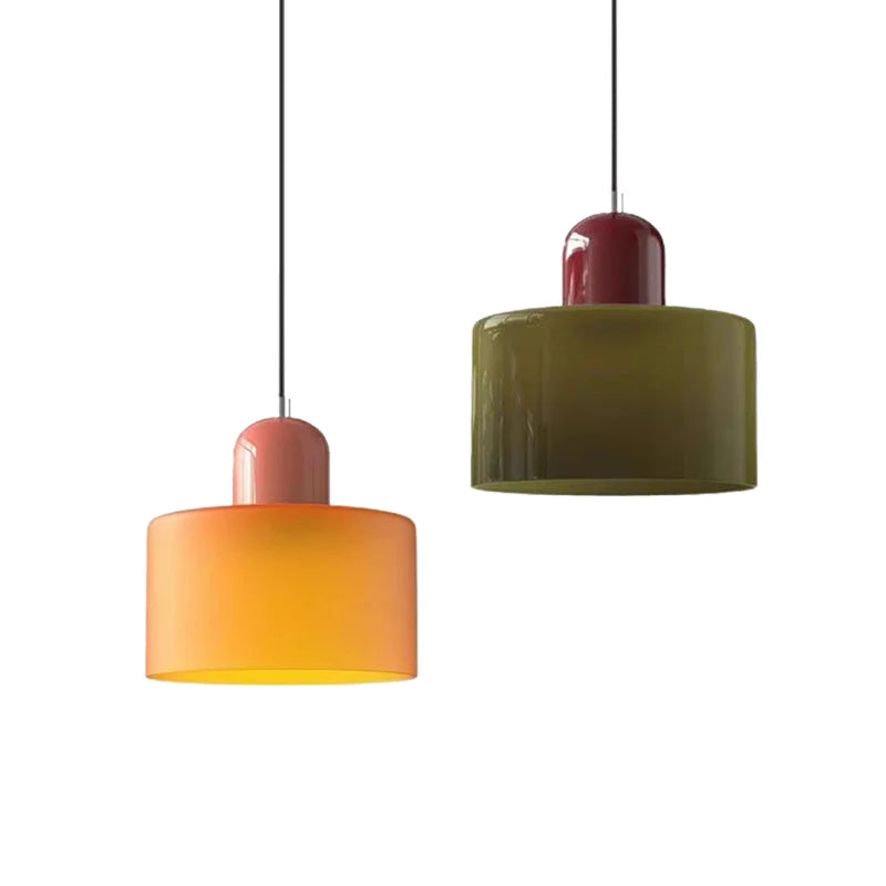 Two Tone Glass Pendant Light