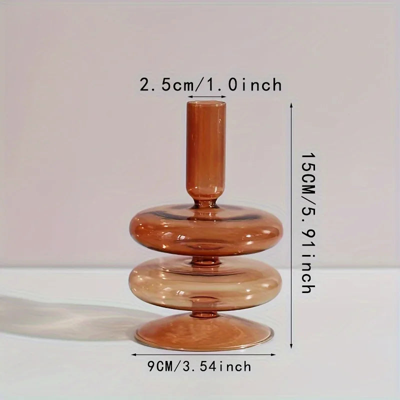 Nordic Glass Candle Holder Vase