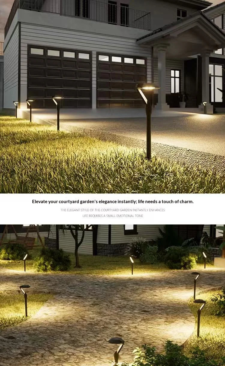 2pc Solar Energy Saving Lamp Super Bright Solar Lawn Lamp Waterproof
