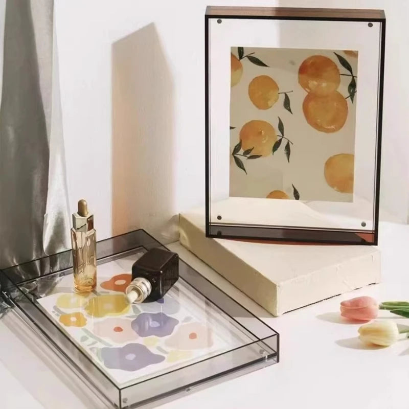 Colorful Acrylic Photo Frame Table Wall Hanging Transparent Picture