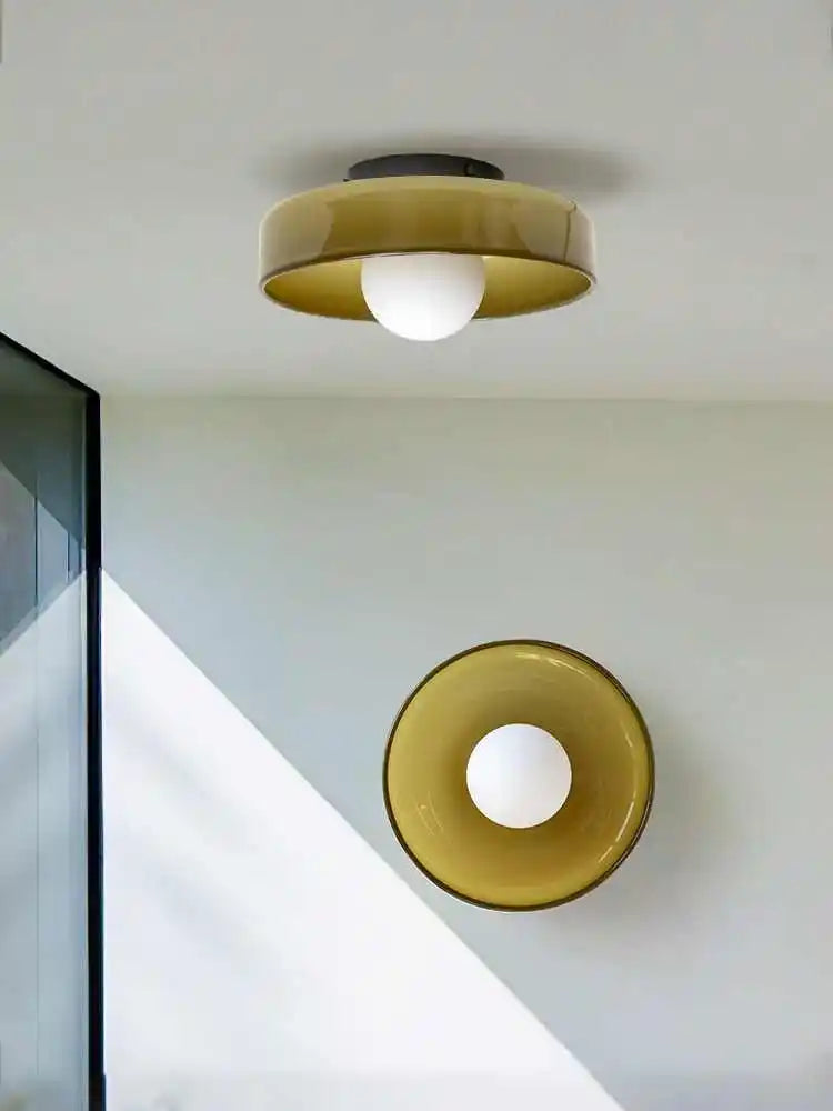 Vintage Colored Glass Ceiling Light