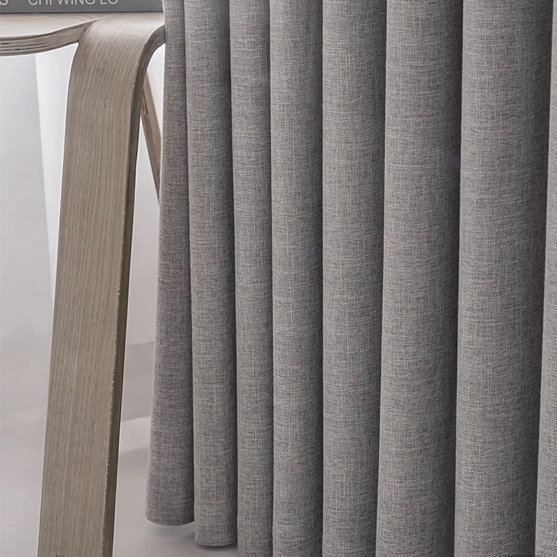 Linen Blackout Curtain Panel