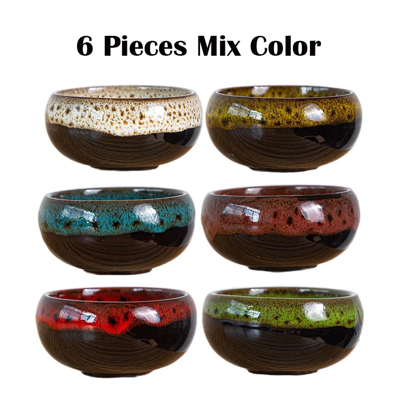 Mini Ceramic Bonsai Pots Set of 6