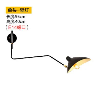 Industrial Dawn Spider Serge Mouille Wall Lamp with Swtich LED Designer