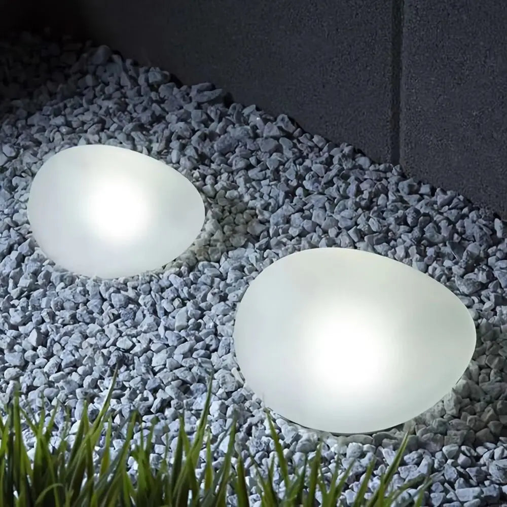 Solar Decorative Lamp Frosted Ground Lamp Outdoor Waterproof  Portable Energy Saving  Lantern Pebble Lawn Light Home Garden Lamp