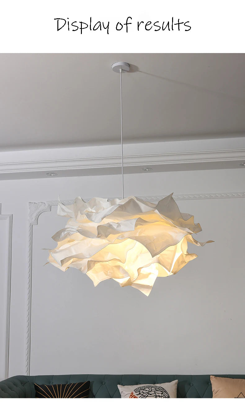 White Paper Cloud Pendant Light