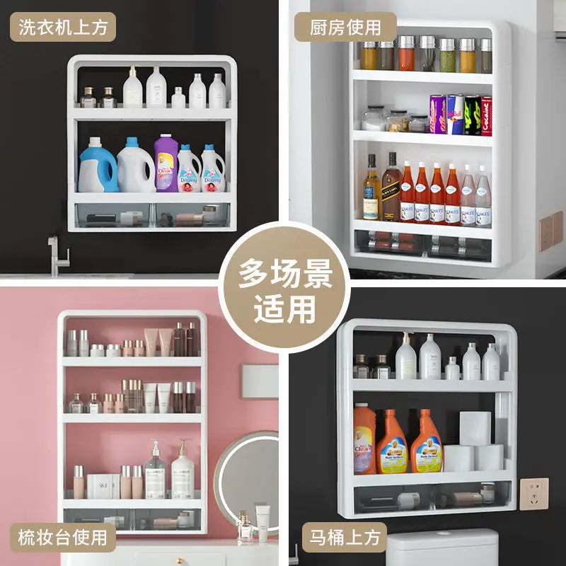Wall Mounted Bathroom Organizer Shelf