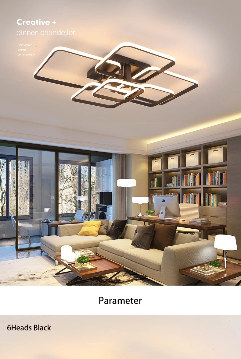 Black and White Modern Ceiling Chandelier