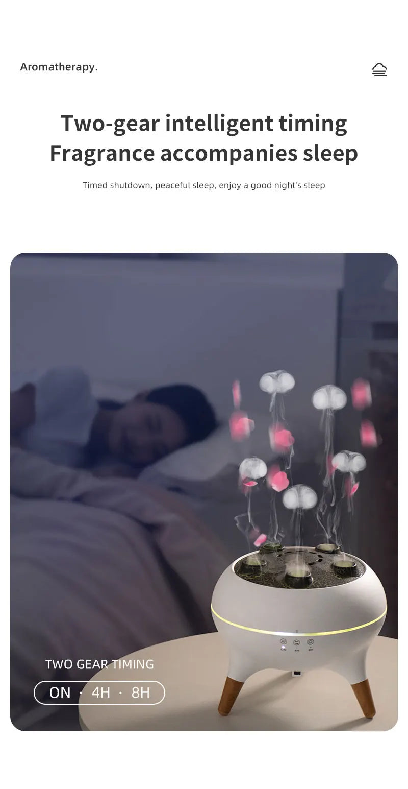 Dynamic Jellyfish Air Humidifier 250ml Essential Oil Diffuser Remote