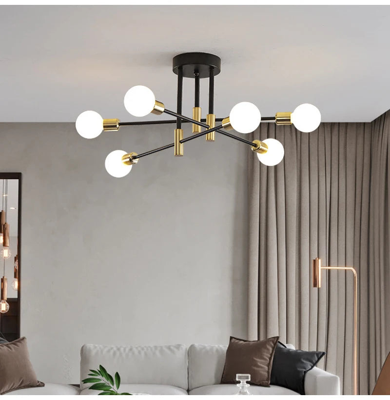 Retro Industrial Iron Ceiling Chandelier