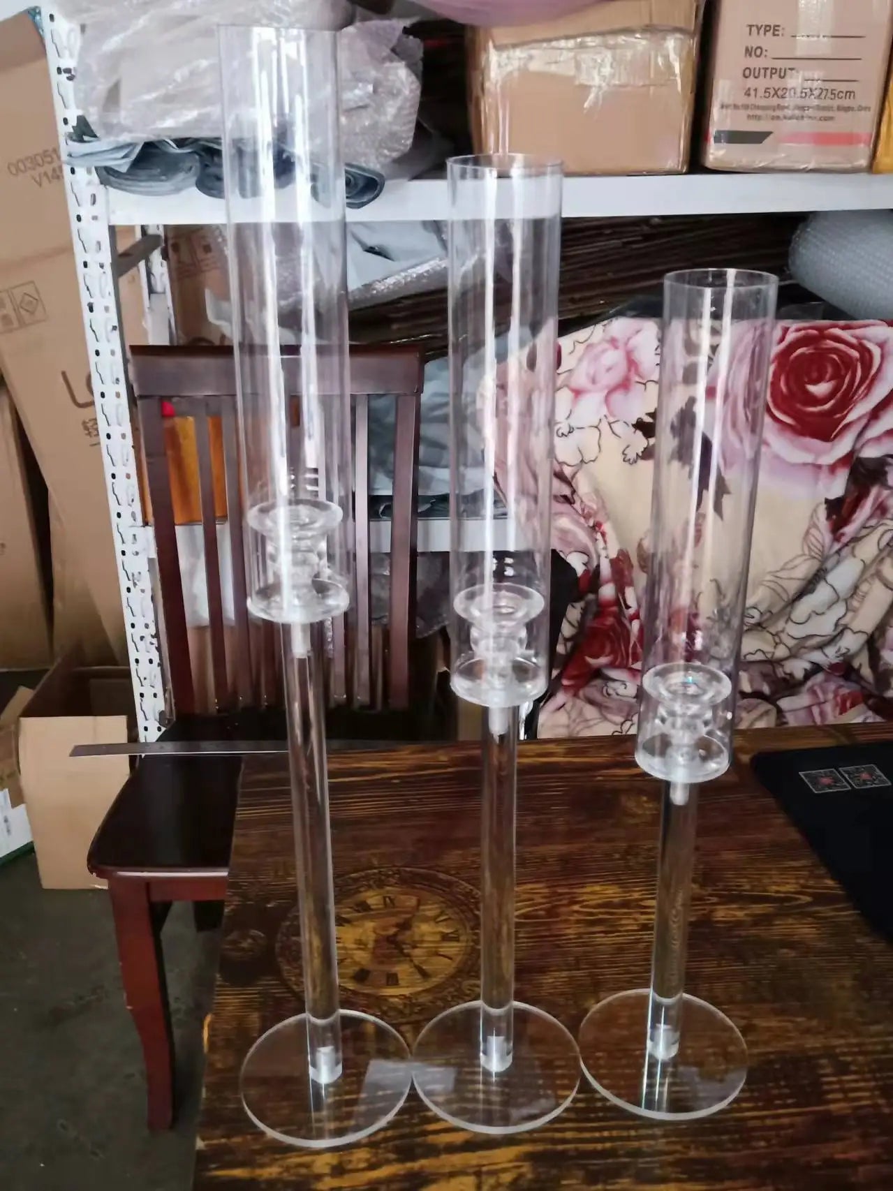 Crystal Candle Holders Acrylic Candlestick Candelabra Centerpieces Wedding