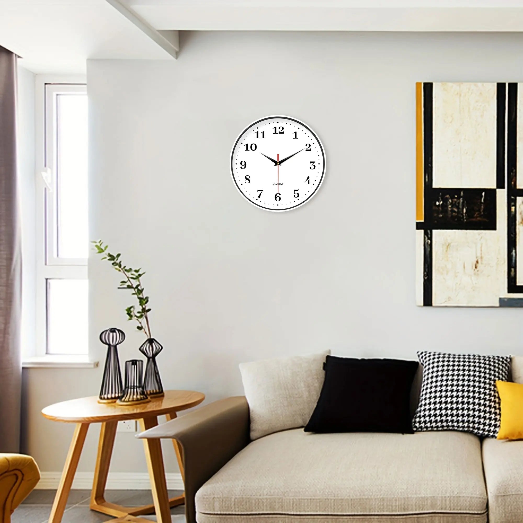 Minimalist White Wall Clock