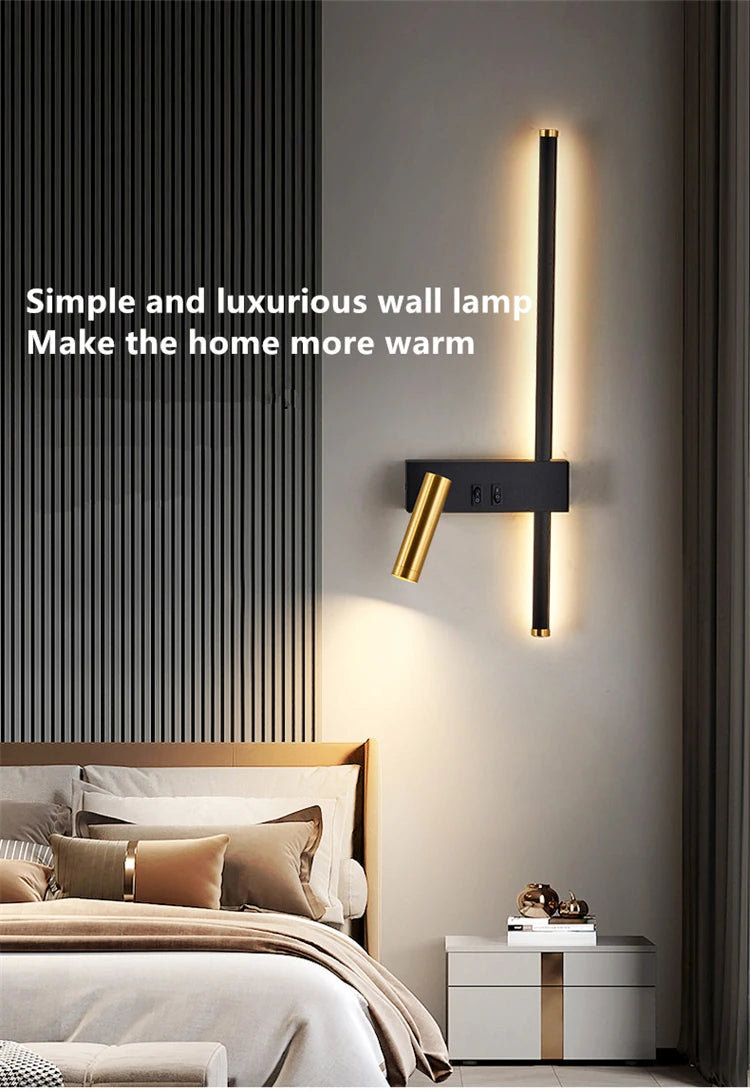 Wall lamp Nordic modern creative led simple living room sofa background