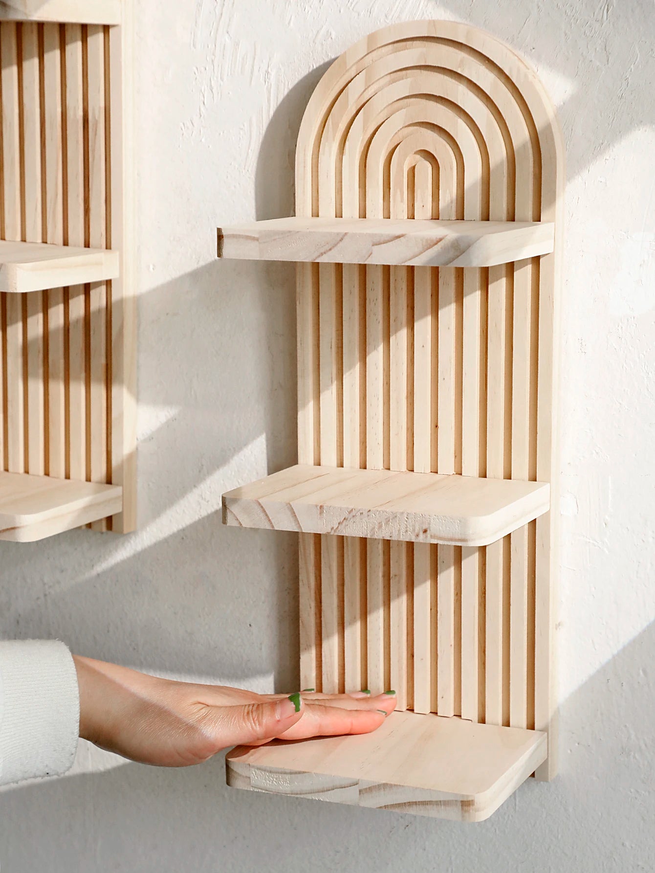 Boho 3-Tier Arch Wall Shelf