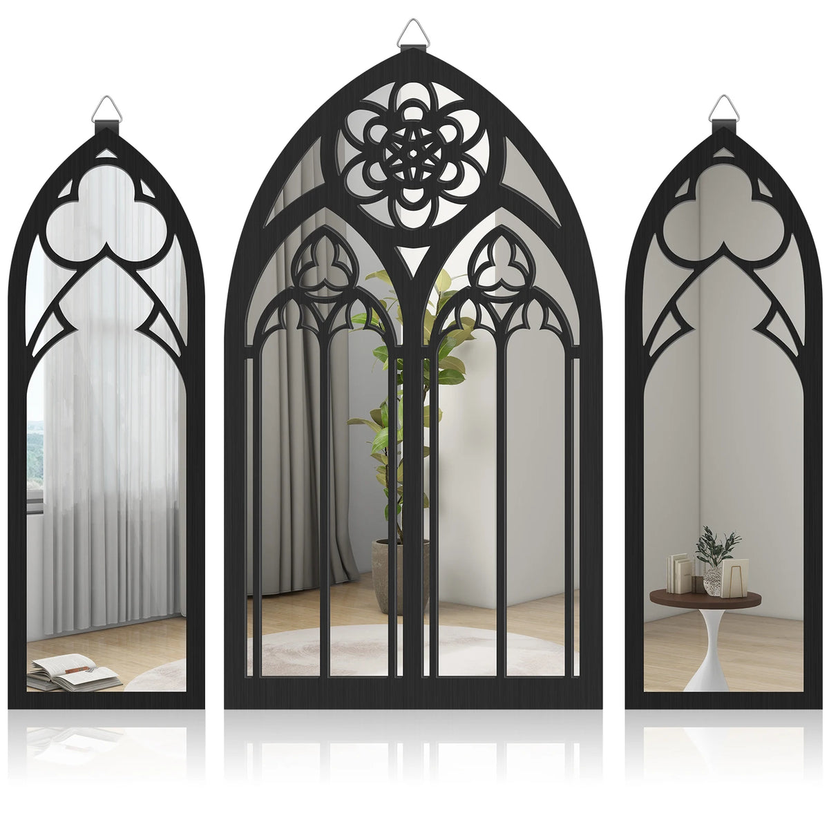 Gothic Arch Wall Mirror Set