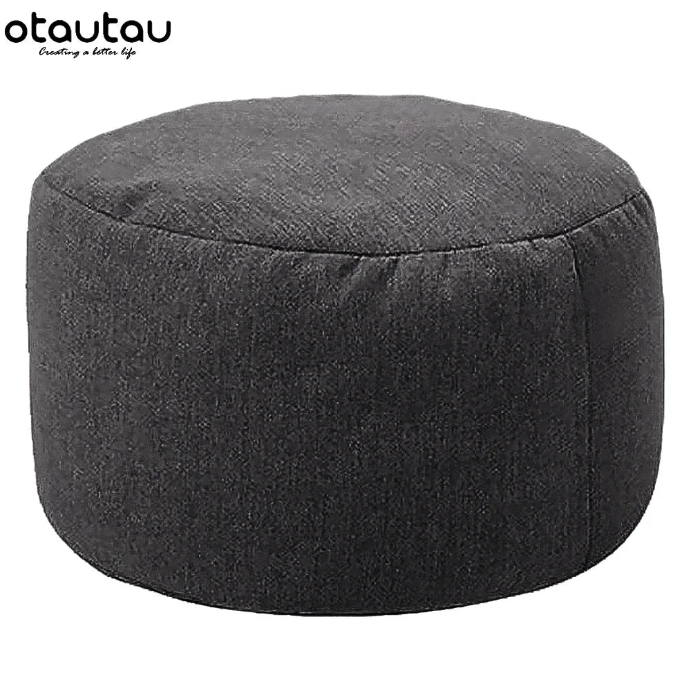 Linen Bean Bag Pouf