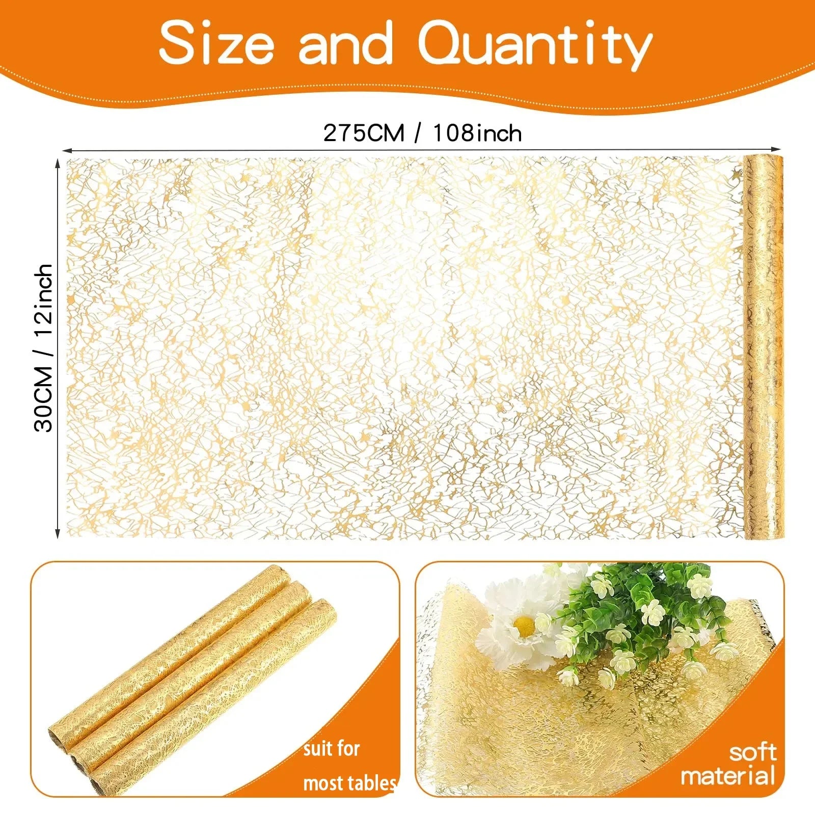Metallic Gold Table Runner