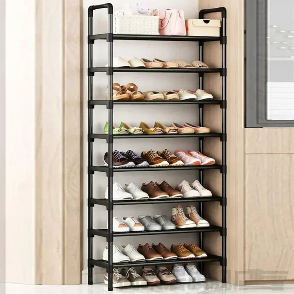 Shoes Organizer Multilayer Shoe Rack Metal Housing Entrance Rental Shelf Space Saving For Living Room And Dormitory Shoe Rack
