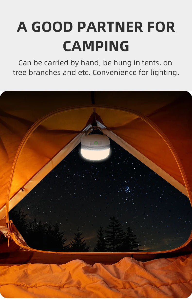 NATFIRE LV10 Camping Light USB C Rechargeable 230 Hours With 5 Colors