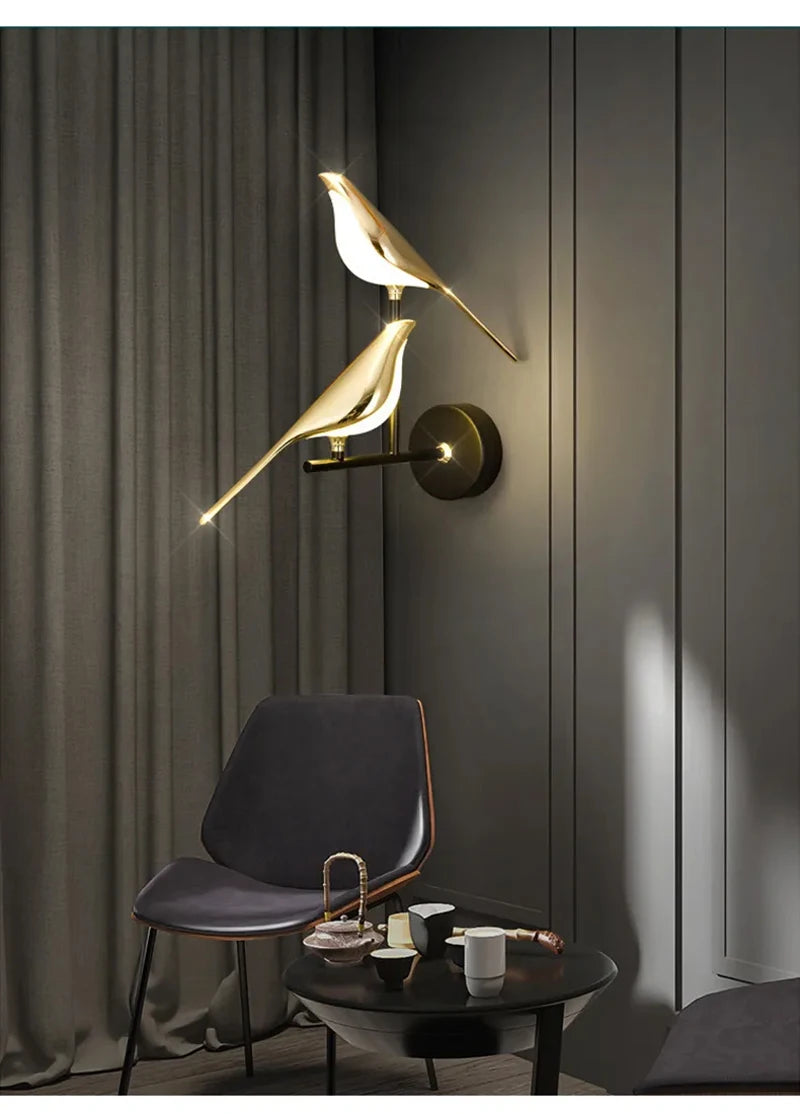 Magpie Bird Wall Lamp